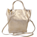 PLUME Sac Daim irisé 16X9X23 Or-/ Pc.