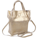 PLUME Sac Daim irisé 16X9X23 Or-/ Pc.
