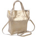 PLUME Sac Daim irisé 16X9X23 Or-/ Pc.