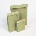 Sach.50 poch. kraft,- GF Stries turquoise/ Pc.
