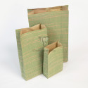 Sach.50 poch. kraft,- GF Stries turquoise/ Pc.