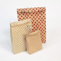Sach. x50 poch. kraft,15x31+6cm, étoiles/ Pce