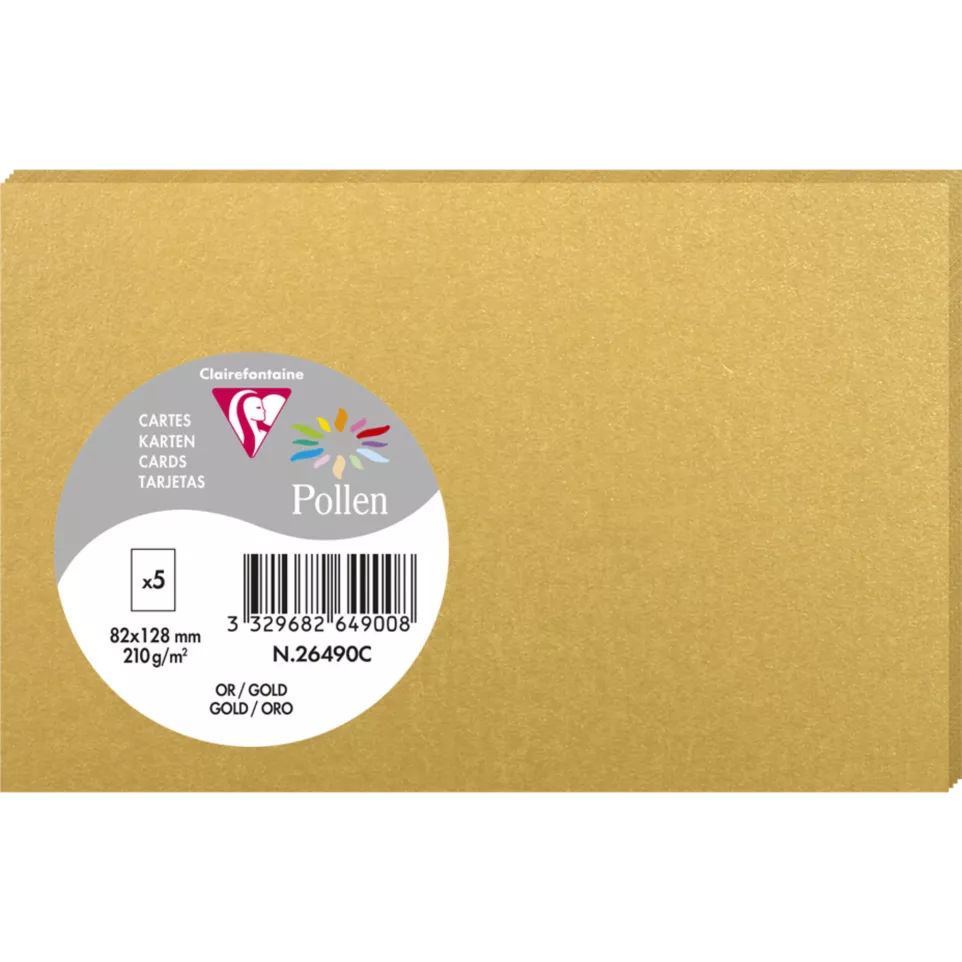 Paquet de 5 cartes simples 82x128mm...