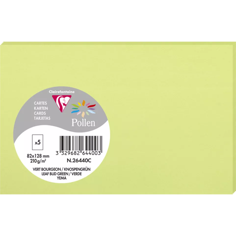 Sachet de 5 cartes simples Pollen...