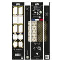 Pack 2TR+bolduc,5x0,35m,pap.aff,or/noir/ Pce