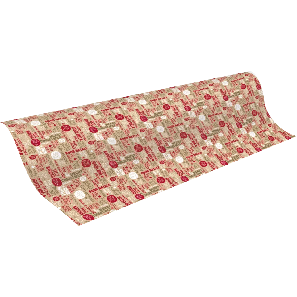 Kraft brut 70g, rol 50x0,7m Xmas-/ St.