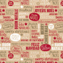 Kraft brut 70g, rl 50x0,70m Mots de Noël/ Pce