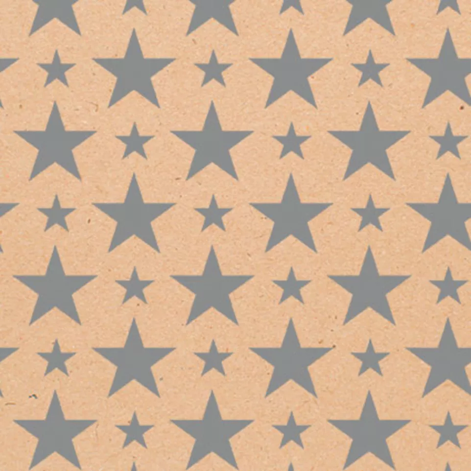 Kraft brut 70g, rl 50x0,70m Etoiles...