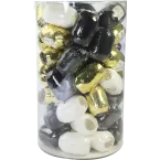 Mini-tube 60 ribbons- 10mx7mm Chic Xmas/ Pc.