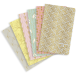Carnet piqûre textile Neo Deco Collection Printemps-Été 9x14cm 96 pages ligné motifs assortis papier ivoire 90g/ Pce