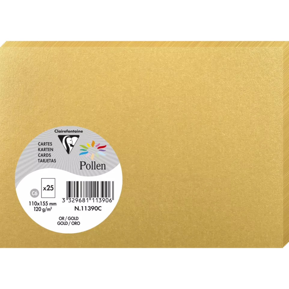 Pollen pk25 kaart 210g 110x156 goud-/...