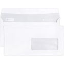 Boite de 500 Enveloppes Blanches DL-110x220mm - Auto-Adhésives - 90g/m2 - Fenêtre Papier Cristal 45x100 (position 20/20)/ Pce