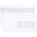 Boite de 500 Enveloppes Blanches C6/5-114x229mm - Auto-Adhésives - 80g/m2 - Fenêtre Papier Cristal 40x110 (position 30/20)/ Pce