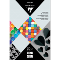 Blok Tekenpapier 20bl 120g A4 zwart-/ St.