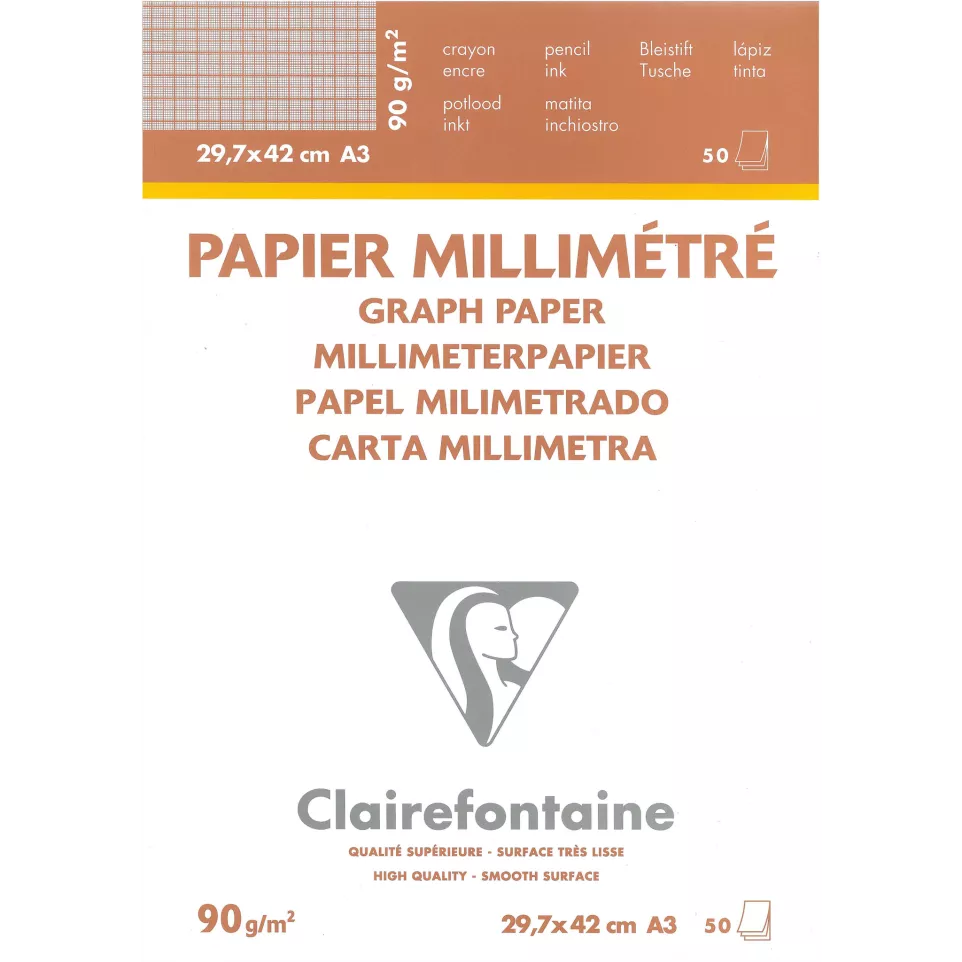 Pad of vellum graph paper 90g...