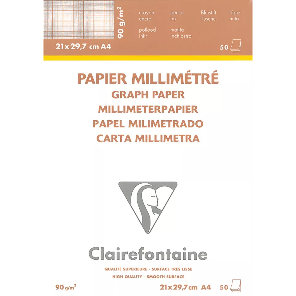 Vellum graph paper pads 90g 21x29.7cm...