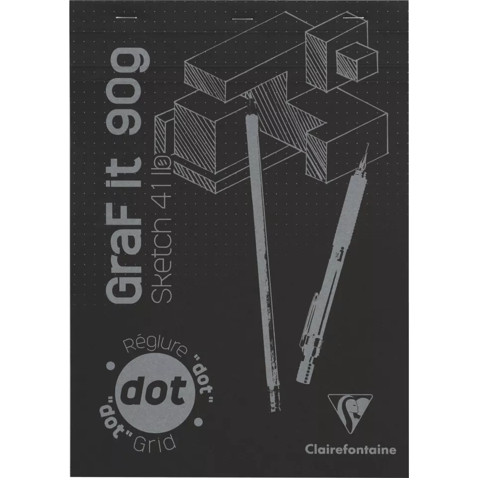 Graf'IT blok DOT A4-80blad 90g zwart/...