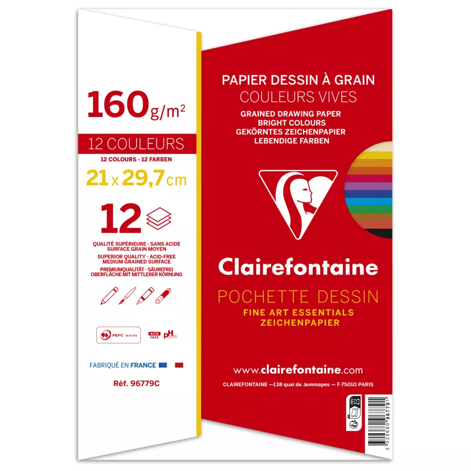 Etival Color pochette 12F A4 160g/ Pce