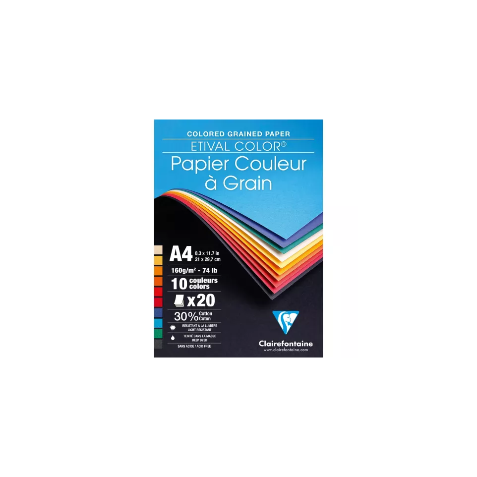 Blok Etival Color 20bl 160g  A4-/ St.