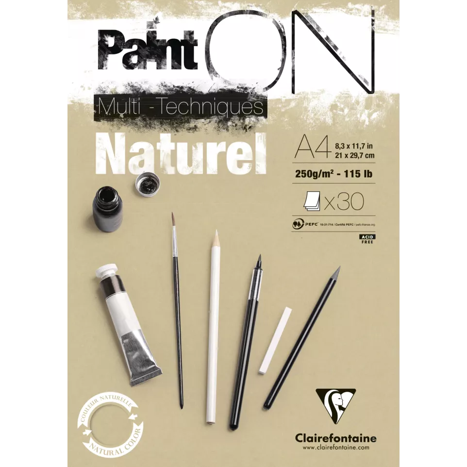 Paint'ON Naturel bloc collé 30F A4...
