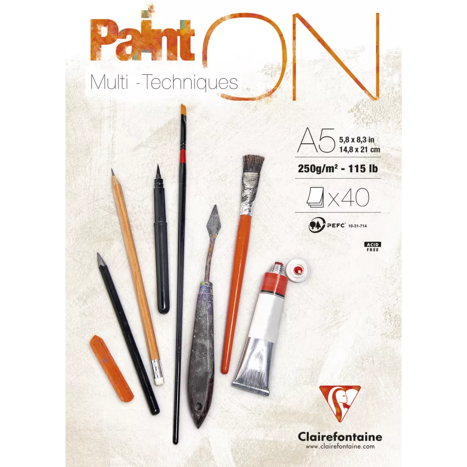 Paint'ON bloc collé 40F A5 250g/ Pce
