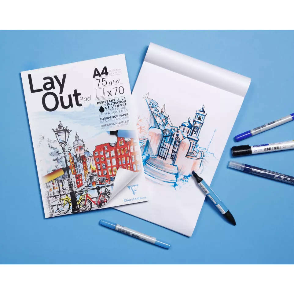 Layout bloc collé 70F A3 70g/ Pce