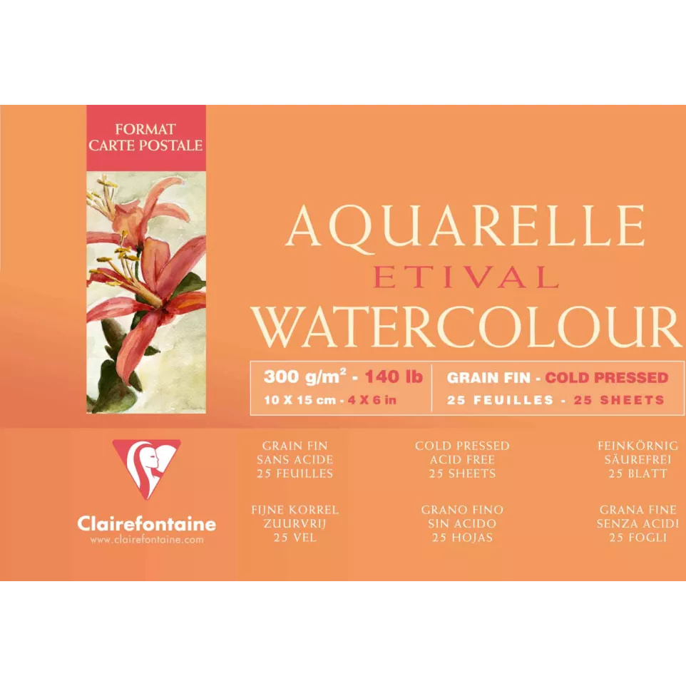 Etival watercolour pad glued on 4...