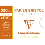 Enveloppe of 6 sheets of Bristol card 320g 24x32cm/ Pc.