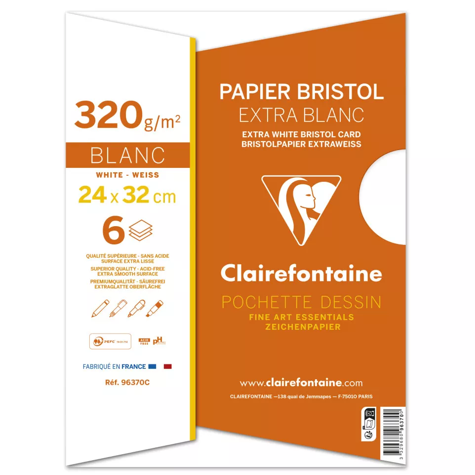 Enveloppe of 6 sheets of Bristol card...