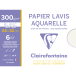 Lavis Aquarelle pochette 6F 24x32cm 300g/ Pce