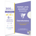 Lavis Aquarelle pochette 6F 24x32cm 300g/ Pce