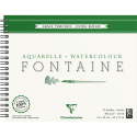 Fontaine album spiralé 12F 24x30cm 300g grain torchon/ Pce