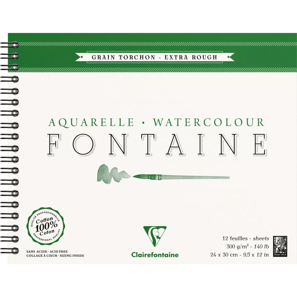 Fontaine album spiralé 12F 24x30cm...