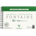 Fontaine album spiralé 12F 12x18cm 300g grain torchon/ Pce
