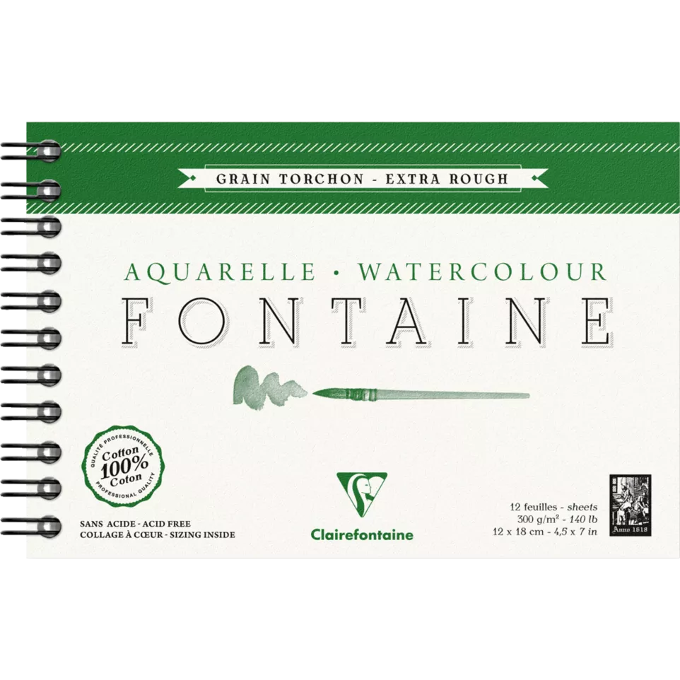Fontaine album spiralé 12F 12x18cm...
