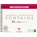 Fontaine album spiralé 12F 24x30cm 300g grain fin/ Pce