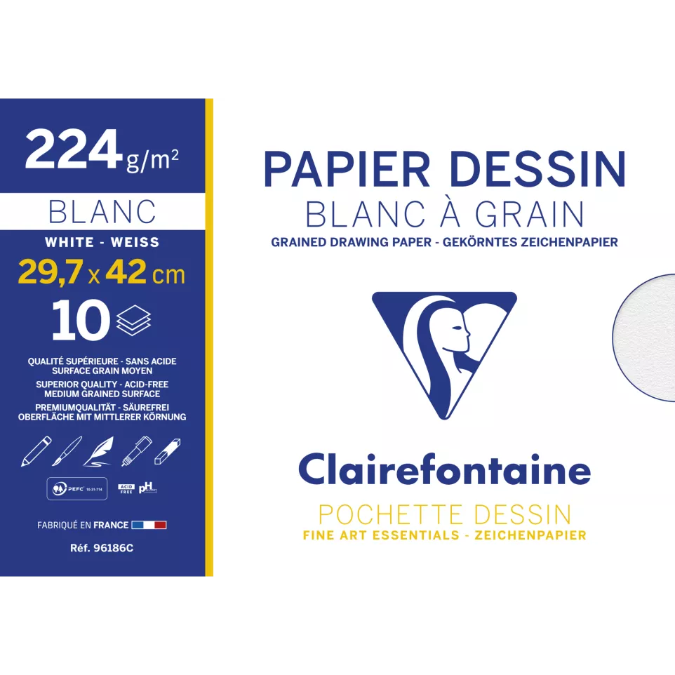 Grained Drawing Paper Pouches A4...