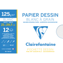 Dessin à Grain pochette 12F A4 125g/ Pce