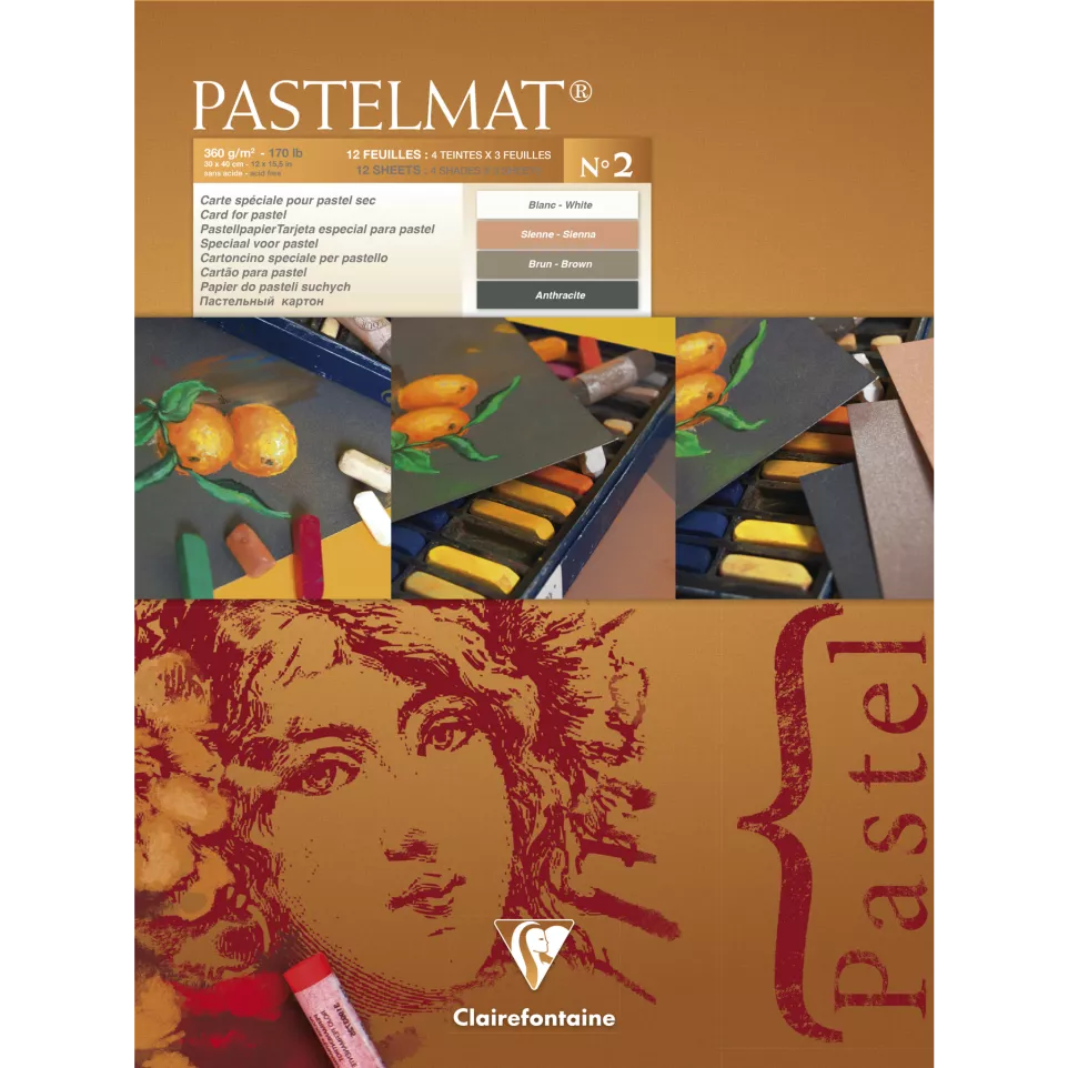 Pastelmat bloc collé 12F 30x40cm...