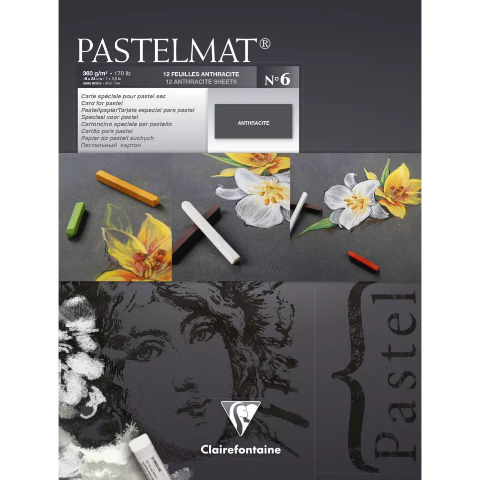 Pastelmat bloc collé 12F 18x24cm...