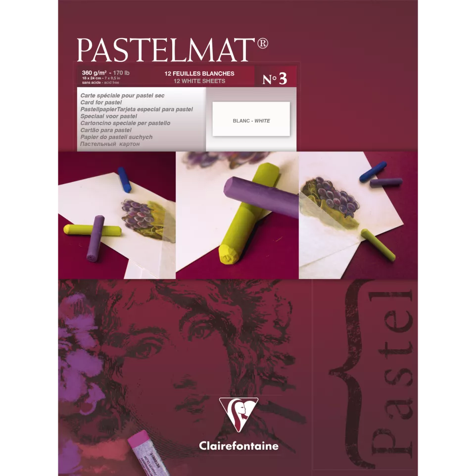 Pastelmat bloc collé 12F 18x24cm...