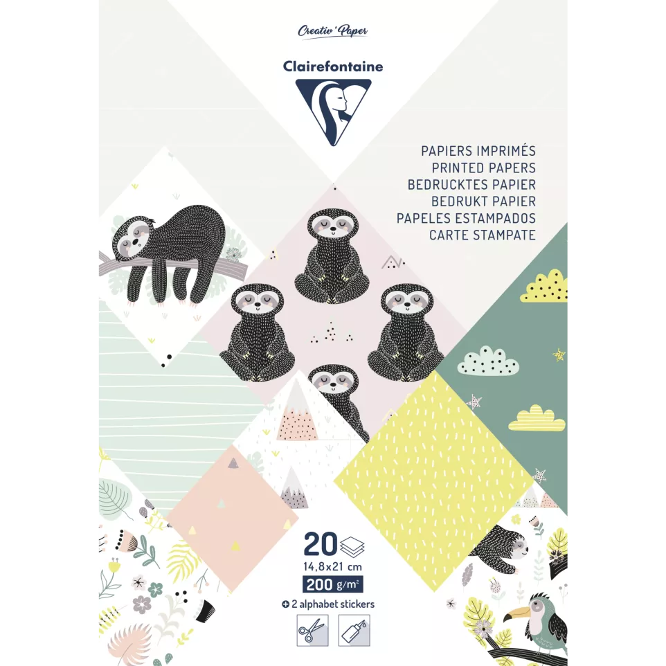 PAPIERS IMPRIMÉS, Bloc de 20 feuilles...