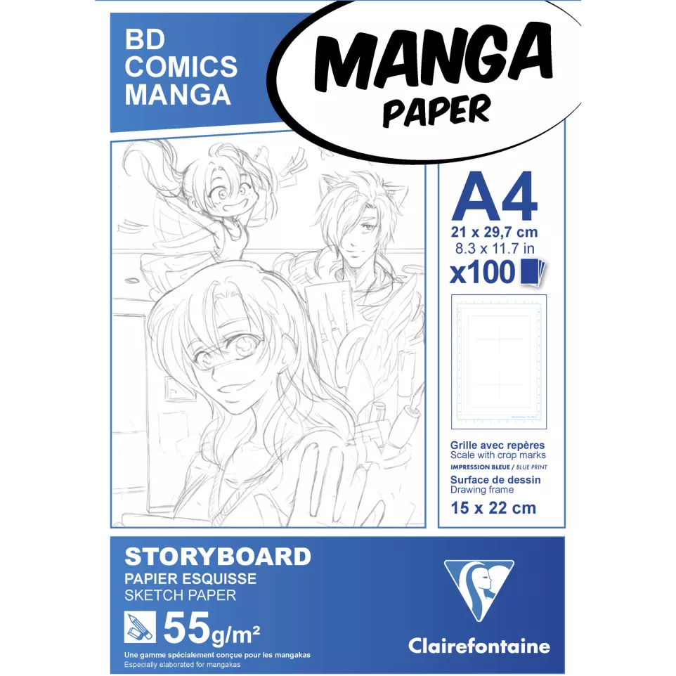 Manga Storyboard 100-bl 55g A4 raster...