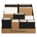 Présentoir de comptoir Clairefontaine en kraft brun 32,5x32,5x25 cm 4 compartiments livré vide/ Pce