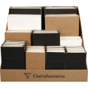 Présentoir de comptoir Clairefontaine en kraft brun 32,5x32,5x25 cm 4 compartiments livré vide/ Pce