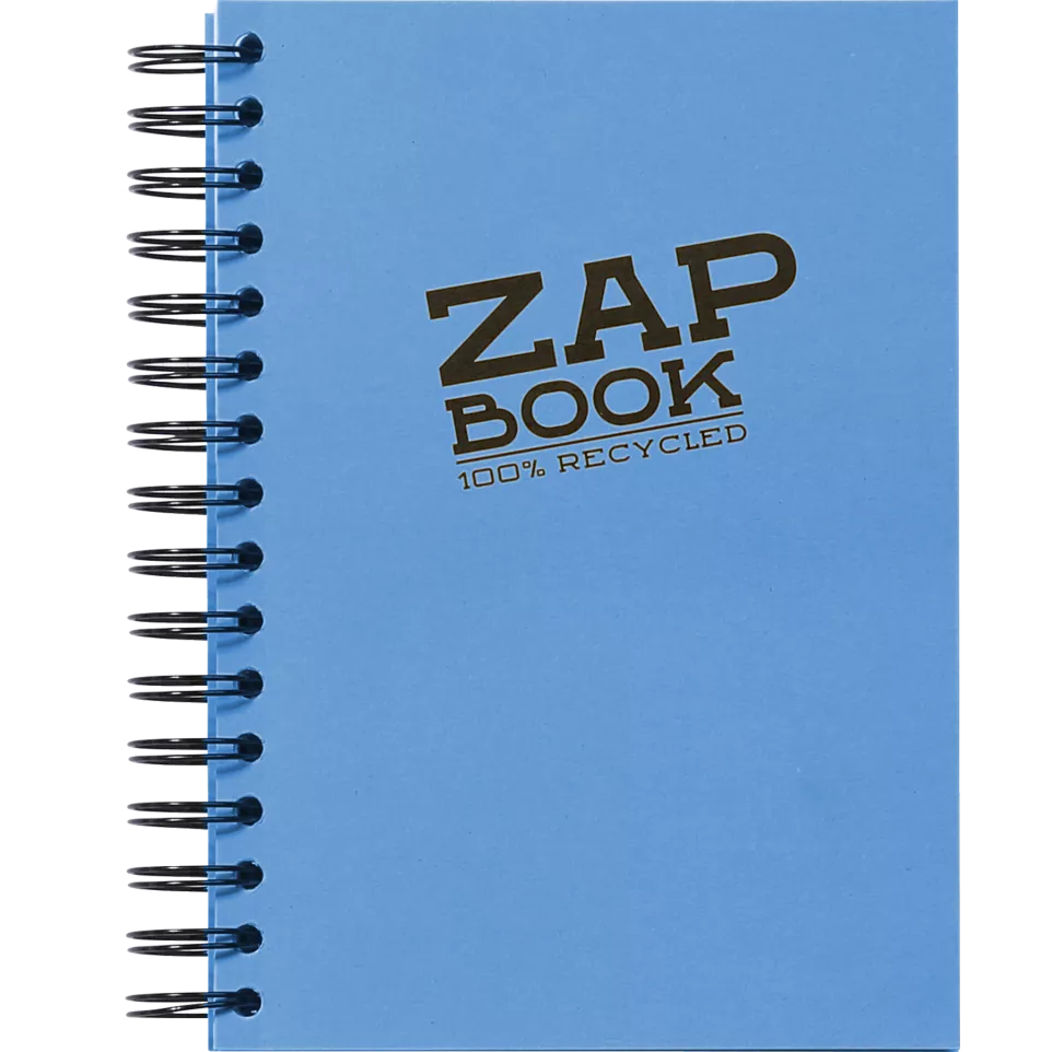 Zap Book wirebound recycled sketch...