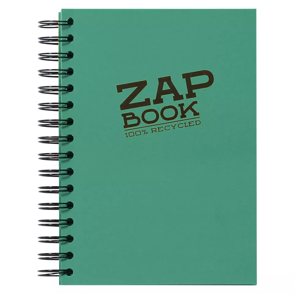 Zap Book wirebound recycled sketch...