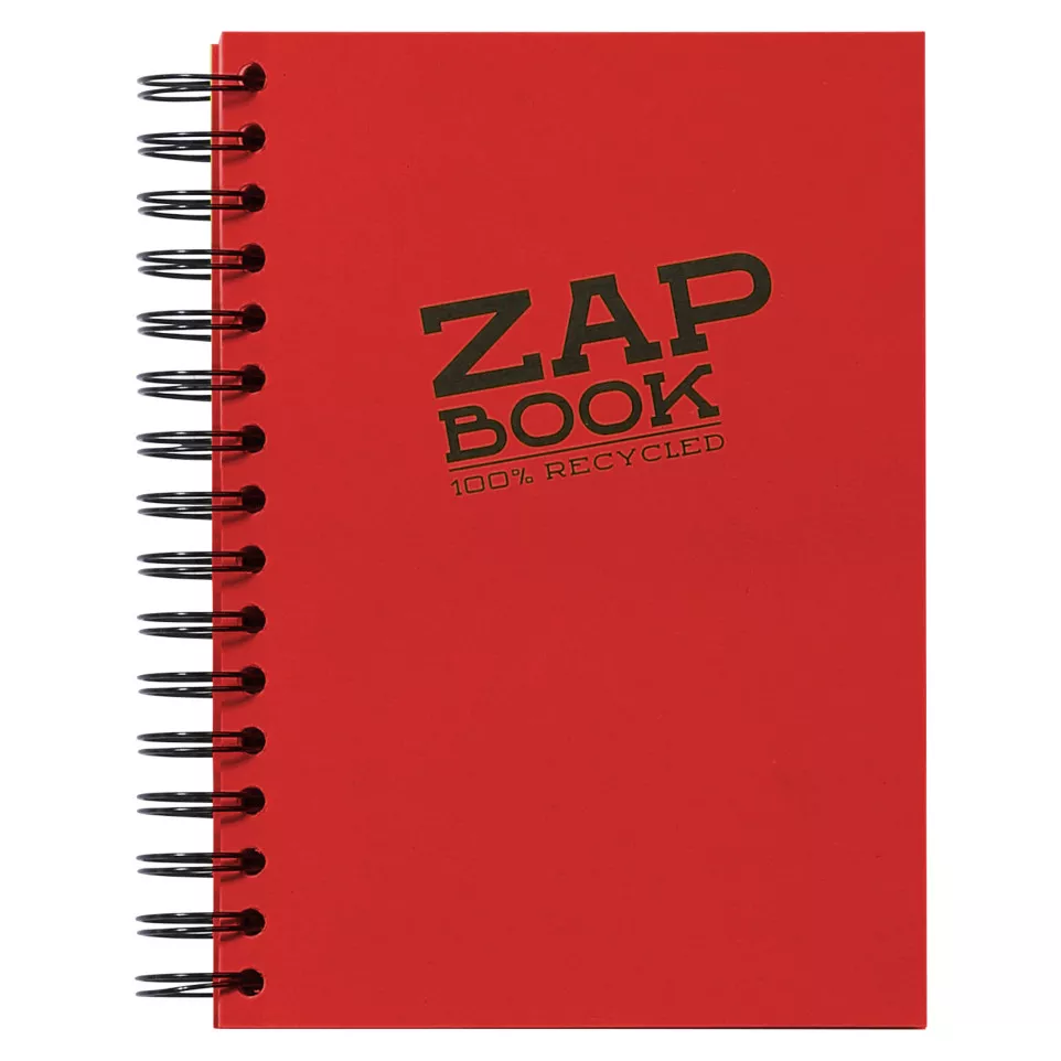 Zap Book wirebound recycled sketch...