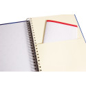 Bind'O Block cahier reliure intégrale A4+ 240 pages détachables perforé 4 trous petits carreaux + marge et cadre en-tête 4 coule