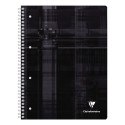 Cahier reliure intégrale A4+ 240 pages détachables perforé 4 trous petits carreaux + marge et cadre en-tête 4 couleurs de papier